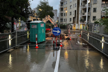 Die Gasleitung über Leobener Winkelfeldbrücke wird erneuert