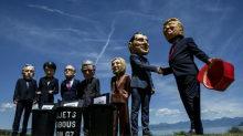 Proteste und Ausschreitungen in Genf vor G7-Gipfel in Evian