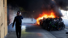 Gipfel in Frankreich: Steine fliegen, Scheiben bersten: Protest gegen G7 in Genf