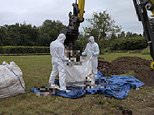 34 human foetuses are found buried in a garden after 'female doctor used them for experiments' at her home in Poland