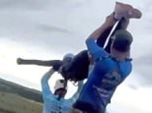 Bungee jump instructors 'removed GoPro camera from body of woman after hurling her off a bridge without a rope attached', witness claims