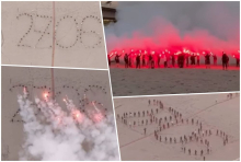 VELIČANSTVEN PRIZOR NA NOVOSADSKOM ŠTRANDU: Kreativnim performansom, mladi Novosađani  poslali poruku zajedništva i patriotizma! (VIDEO)