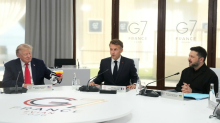 Selenskyj erörtert Ergebnisse des G7-Gipfels mit Trump und Macron