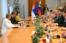 Stevanović pri Vučiću: Moj obisk je sprožilec vzpostavitve toplejših odnosov med Srbijo in Slovenijo