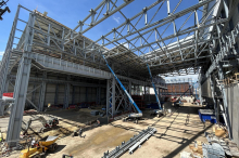 Greentec-Steel-Bau in Donawitz kurz vor der Fertigstellung