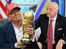 Donald Trump's starring role in World Cup final is revealed by gleeful FIFA President Gianni Infantino