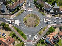 Section of 'magic roundabout' closes as massive sinkhole opens up near interchange that baffles drivers, cyclists and pedestrians with its 36 traffic lights