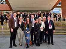 After Gary Barlow and Donald Trump, now Andy Burnham is dwarfed by his 'giant son' Jimmy as photo shows him towering over the PM-in-waiting
