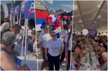 VELIČANSTVEN DOČEK ZA PREDSEDNIKA SRBIJE Vučić stigao u selo Oplaniće, čuje se pesma 