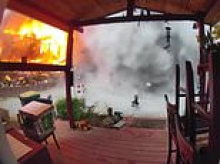 Palatial home storing 700 pounds of illegal fireworks explodes like disaster movie stunt after complete imbecile lights a cigarette, leaving three firefighters injured: 'It was like a war zone'