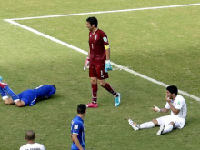 Suarez poskrbel za enega od bolj nenavadnih trenutkov v zgodovini SP