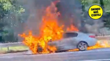 VIDEO Kaos na A1: Gori auto kod Zdenčine, kolona 4 km! Kamioni u kvaru. Zastoj i na ZG obilaznici