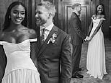 Strictly's Neil Jones, 44, and Love Island's Chyna Mills, 27, get married in London after dancer 'banned his family from attending over racism row'