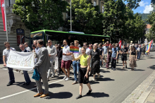 100 Leute demonstrierten in Leoben gegen Rechtsextreme