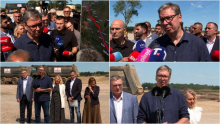 ISTORIJSKI PROJEKAT KOJI SPAŠAVA SEVER SRBIJE: Vučić obišao radove na izgradnji deonice Bački Breg - Srpska Crnja (FOTO)