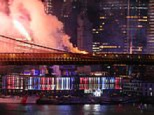Panic as NYC's Brooklyn Bridge erupts in FLAMES during Macy's July 4 fireworks extravaganza