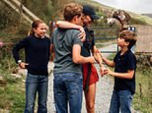 Young royals George, Charlotte and Louis embrace mother Kate as she completes her Three Peaks Challenge in heartwarming new photos - as Princess of Wales' brother shares emotional post about their 'hospital promise'