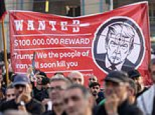 Chilling Iranian mob parades posters of Trump and top allies with seven-word death threat