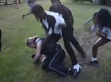 Feral teens filmed beating up female police officer at July 4 event... as conservative star Ann Coulter says 'putting a small blonde woman in uniform' was not a good idea