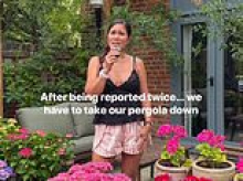 Council order influencer take down her luxury £1.3k pergola due to 'farcical' neighbour complaints - despite her putting the structure on wheels