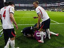 Unlucky England star Jordan Henderson to undergo surgery in Kansas City after appearing to break his left arm in freak accident during post-match celebrations at the Azteca