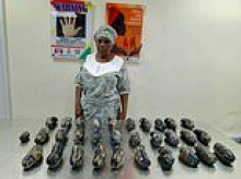 Brit grandmother, 67, is caught trying to board flight to London with cocaine worth £1million hidden in plantain peels