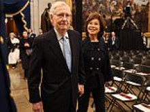 MTG brands Mitch McConnell's wife a 'communist spy' as she flees to China during terrifying hospitalization