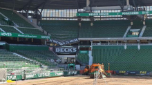 Weserstadion in Bremen: Tribüne im Bremer Weserstadion bei Bauarbeiten eingestürzt