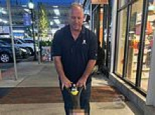 Oaf who outraged New England by chewing with his mouth open and hurling food on bakery floor is unmasked as MILLIONAIRE grandpa: Raging sister threatens to give him eye-watering punishment