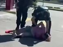 Shocking moment woman allegedly tries to abduct a three-year-old in a KFC car park