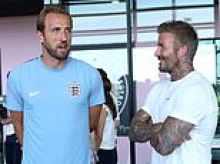 David Beckham welcomes Harry Kane & Co to his Inter Miami base as Romeo and Cruz watch training on eve of England's World Cup quarter-final clash with Norway