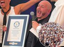 Pitbull breaks Guinness World Record as over 22,141 concert-goers wear bald caps at BST concert as he rejoices: 'We did it baldies!'