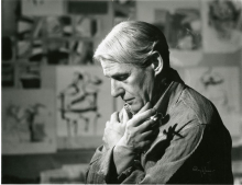 Willem de Kooning pri delu: abstraktni ekspresionist se 