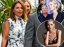 Geri and Christian Horner arrive for F1 ace David Coulthard's wedding to Swedish model 20 years his junior in star-studded ceremony in Scotland