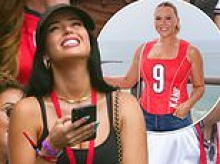 Jude Bellingham's girlfriend Ashlyn Castro and Bukayo Saka's fiancée Tolami Benson among England WAGs to celebrate in stands after Three Lions win
