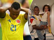 Colombia star 'goes into hiding' after receiving death threats over costly World Cup miss... 32 years on from chilling murder of former defender