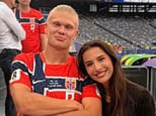 The woman behind Erling Haaland: Isabel Johansen is the glamorous former footballer who keeps football's top striker in check - and leads a whole CLAN supporting him against England!