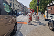 Grazer Zentrum: Weniger Spuren, neue Ampeln, ausgebremste Haltestelle – jetzt spürt man die Glacis-Baustelle