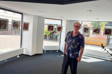 Künstlertreffen mit Georg Brandner im Kleine Zeitung-Büro
