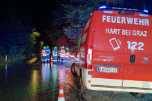 Nächtlicher Einsatz: Pkw kollidierte in Hart gegen Baum, Auto setzte Notruf