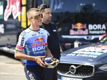 Motivirani Evenepoel že med ogledom trase za kronometer postavil najboljši čas na vzponu