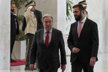 Guterres na tridnevnem obisku v Siriji mednarodno skupnost pozval k podpori tej državi