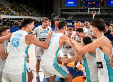 Slovenija po zmagi nad Španijo v finalu evropskega prvenstva