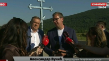 VUČIĆ I DODIK NA MANjAČI: Narod oduševljeno dočekao predsednika Srbije