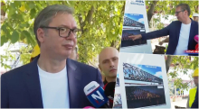UŽIVO VUČIĆ OBILAZI RADOVE NA STAROM ŽELEZNIČKOM MOSTU: Pogled je neverovatan, čudesan! Predsednik otkrio zbog čega je nezadovoljan
