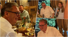 VUČIĆ OBJAVIO SNIMAK IZ KAFANE! Gruva muzika, ministarka sa mikrofonom: I predsednik zapevao čuveni hit: 