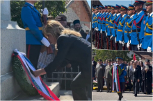SRBIJA PAMTI SVOJE JUNAKE! Ministarka Đurđević Stamenkovski na Mišaru položila venac na spomenik Karađorđu i mišarskim junacima (VIDEO)