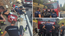 FOTO Prizori koji slamaju srce: Iscrpljeni vatrogasci u pauzi prate požare diljem Dalmacije