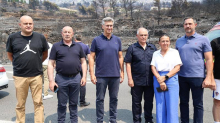 FOTO Plenković s ministrima obišao zgarište kod Omiša: Ovo je bio munjevit požar