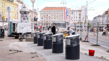 FOTO Postavili su podzemne spremnike na Trg bana Jelačića: Neki brane potez, drugi se bune